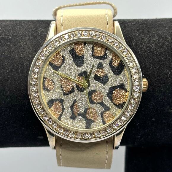 Gold Leopard Print Men's Watch - Picture 1 of 6